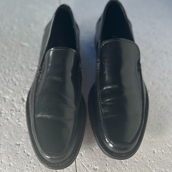 Kenneth Cole SZ 7.5 Men\'s New Leaf Black Leather Loafer Dress Office Old Money main image 8